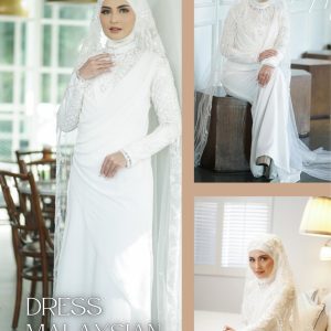 Dress malaysia white