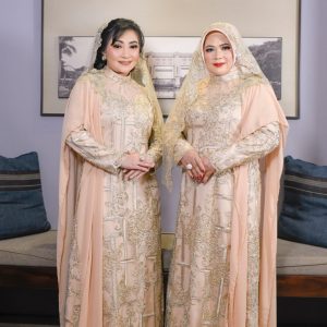 Dress Mama Nude Gold Selendang