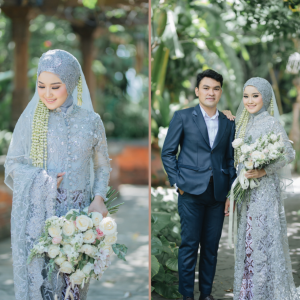 Kebaya Akad Silver Ekor