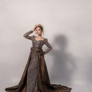 Dress Coklat Melly ( Luxs )